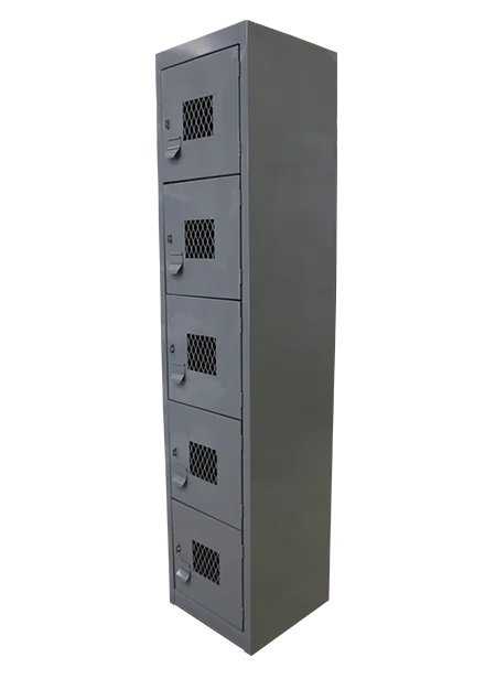 locker 5 puertas con malla - lockers - pms muebles - genicrea - mobiliario de industria