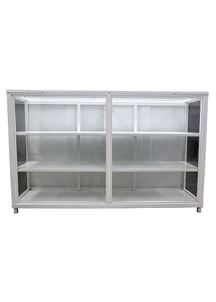vitrina mostrador - mostrador de metal para negocio - pms muebles - genicrea - mueble exhibidor